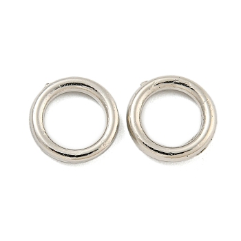 CCB Plastic Beads, Round Ring, Platinum, 10x2mm, Hole: 6.5mm