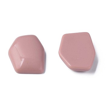 Opaque Acrylic Cabochons, Irregular Hexagon, Pale Violet Red, 25.5x19.5x5.5mm, about 253pcs/500g