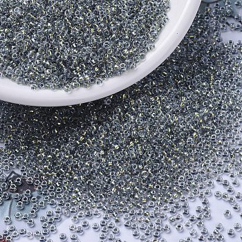 MIYUKI Round Rocailles Beads, Japanese Seed Beads, (RR3201) Magic Golden Olive Lined Crystal, 11/0, 2x1.3mm, Hole: 0.8mm, about 1100pcs/bottle, 10g/bottle