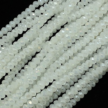 Perles de verre rondelle opale de couleur unie cristal de cristal(EGLA-F049A-01)-2