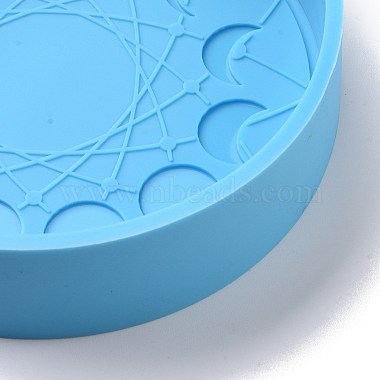 Moon Phase Pattern Flat Round Candle Food Grade Silicone Molds(DIY-L067-F01)-4