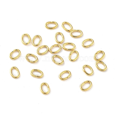 Real 18K Gold Plated Oval 304 Stainless Steel Jump Ring