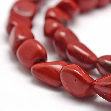 Chapelets de perles en jaspe rouge naturel(G-F464-30)-3