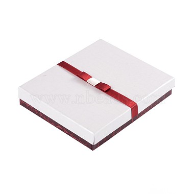 White Cuboid Cardboard Jewelry Set Box