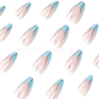 24Pcs 12 Size Teardrop Plastic False Nail Tips(MRMJ-PW0001-09)-4