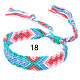 bracelet cordon en coton tressé à motif losange(FIND-PW0013-003A-18)-1