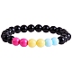 bracelet extensible en perles rondes en acrylique pour femme(BJEW-SW00066-02)-1
