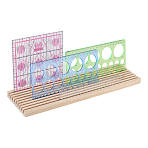 Pine Wood Ring Display Boards, Jewelry Trays for Rings Storage, Rectangle, BurlyWood, 38.1x10x1.7cm(WOOD-WH0816-005B-01)