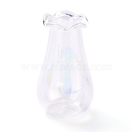 Miniature Glass Vase Ornaments, Micro Toys Dollhouse Accessories Pretending Prop Decorations, Colorful, 27.5~29x15.5~16mm, Hole: 6mm(AJEW-Z006-01F)