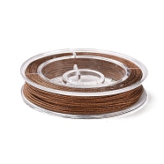 Nylon Thread for Jewelry Making, Coffee, 0.8mm, about 7.65~9.84 yards(7~9m)/roll(NWIR-N001-0.8mm-26)