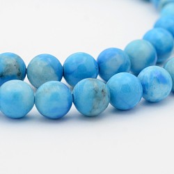 Natural Gemstone Dyed Round Bead Strands, 8mm, Hole: 1mm, about 49pcs/strand, 15.7 inch(G-P070-42-8mm)
