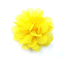 Lace Costume Accessories, Flower, Yellow, 50mm(OHAR-Q142-16)