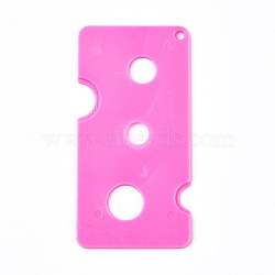 Plastic Bottle Openers, For Roller Ball Essential Oil Bottle, Rectangle, Pink, 80.5x40.5x2.5mm, Hole: 8~11.5mm(AJEW-WH0098-68C)