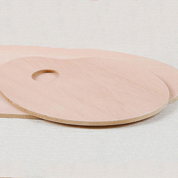 Wooden Color Palette, Oval, Burgundy, 20x30cm