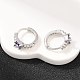 Brass Micro Pave Cubic Zirconia Hoop Earrings(KK-Z166-12P-01)-2