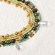 perles de graines de verre scintillantes 5 bracelet de cheville en couches(AJEW-SW00006-01)-2