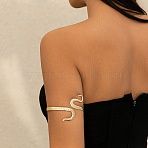 Stylish Iron Cuff Bangles, Snake, Golden, Inner Diameter: 2-3/4 inch(7cm)(FS-WG55E49-01)