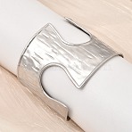 Hammered 304 Stainless Steel Open Cuff Bangles, Wide Bangles for Women, Cutout, Stainless Steel Color, Inner Diameter: 2.20~2.28 inch(5.6~5.8cm)(BJEW-K264-04P)