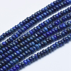 Natural Lapis Lazuli Beads Strands, Dyed, Rondelle, 4~4.5x2~3mm, Hole: 1mm, about 160pcs/strand, 15.7 inch(40cm)(G-E444-22-4mm)