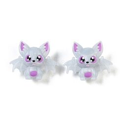 Halloween Theme Silicone Focal Beads, 3D Bat, Light Grey, 28.5x35.5x16mm, Hole: 2mm(SIL-M005-05E)