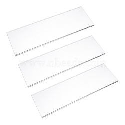 3Pcs Acrylic Organic Glass Sheet, for Craft Projects, Signs, DIY Projects, Rectangle, Clear, 17.5x5.5x0.5cm(AJEW-CA0001-57)