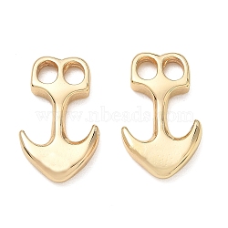 304 Stainless Steel Pendants, Anchor Charms, Long-Lasting Plated, Golden, 25.5x14.5x3.5mm, Hole: 5x3.5mm(SA-CBA3037-11G)