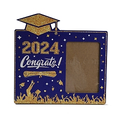 Graduate Theme Wood with Acrylic Rectangle Picture Frame, Home Office Decoration, Dark Blue, 184x250x120mm(AJEW-D069-01A)
