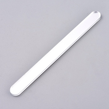 Reusable Acrylic Cakesicle Sticks, Ice Cream Sticks for DIY Ice Ice Cream Cakesicle Mold, Silver, 115x9.5x2.5mm