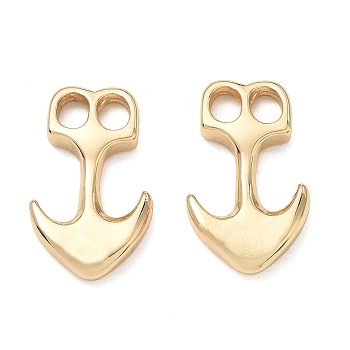304 Stainless Steel Pendants, Anchor Charms, Long-Lasting Plated, Golden, 25.5x14.5x3.5mm, Hole: 5x3.5mm