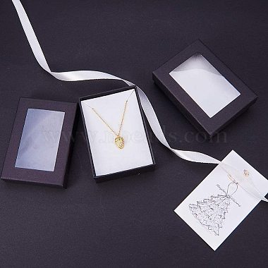 Rectangle Valentines Day Presents Packages Cardboard Jewelry Set Boxes(CBOX-NB0001-04)-4