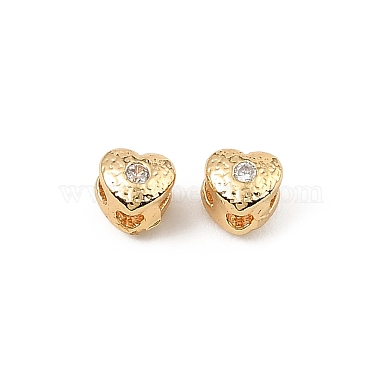 Brass Clear Cubic Zirconia Beads(KK-D106-02G)-1