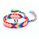 bracelet cordon en coton tressé à motif losange(FIND-PW0013-003A-53)-1