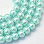 4mm Aquamarine Round Glass Beads(X-HY-Q003-4mm-45)