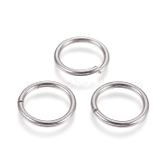 304 Stainless Steel Open Jump Rings, Stainless Steel Color, 12 Gauge, 20x2mm, Inner Diameter: 15.5mm, 120pcs/bag(STAS-P212-25P-04)