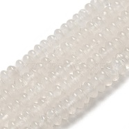 Natural Quartz Crystal Beads Strands, Rock Crystal Beads, Saucer Beads, Rondelle, 6~6.5x2.5~3mm, Hole: 1mm, about 128~130pcs/strand, 16.02~ 16.26''(40.7~41.3cm)(G-Z030-A28-01)