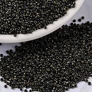 MIYUKI Round Rocailles Beads, Japanese Seed Beads, (RR4511) Black Picasso, 15/0, 1.5mm, Hole: 0.7mm, about 5555pcs/10g(X-SEED-G009-RR4511)