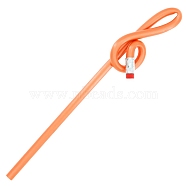 Solid Color Plastic Imitation Wood Pencil, High Musical Note Pencil, for Office & School Supplies, Orange, 200x7mm(PW-WG47441-08)