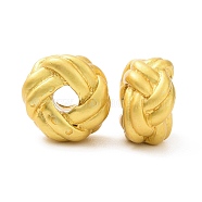 Rack Plating Alloy Beads, Long-Lasting Plated, Lead Free & Cadmium Free, Knob Ring, Matte Gold Color, 8.5x5mm, Hole: 2mm(PALLOY-F283-016MG)