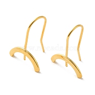 925 Sterling Silver Stud Earrings Findings, Arch, Real 18K Gold Plated, 18x13mm, Pin: 0.7mm(STER-Z007-07G)