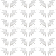 40Pcs 2 Style Demon Wing PU Leather Ornament Accessories, for DIY Clothing, Hat, Bag, White, 79x43x3mm, 20pcs/style(FIND-GF0005-93B)