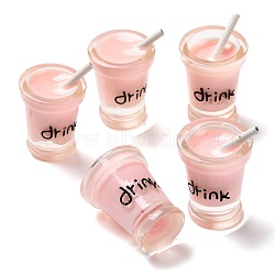 Resin Decoden Cabochons, Drink Cup, Pink, 30x18mm(CRES-S357-19B)