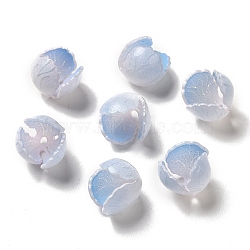 Flower Bead Cap, for DIY Jewelry Making, Cornflower Blue, 13~15x11~13mm, Hole: 1~1.4mm(SACR-C002-03E)