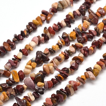 Natural Mookaite Chip Bead Strands, 5~8x5~8mm, Hole: 1mm, about 31.5 inch