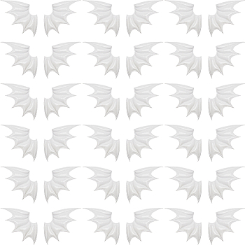 40Pcs 2 Style Demon Wing PU Leather Ornament Accessories, for DIY Clothing, Hat, Bag, White, 79x43x3mm, 20pcs/style