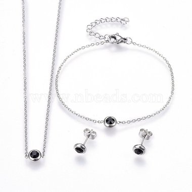 304 Stainless Steel Jewelry Sets(SJEW-H144-24C)-2