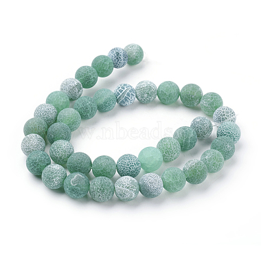 Natural Crackle Agate Beads Strands(G-G055-10mm-M)-2