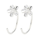 999 Fine Silver Pull Through Earrings(EJEW-P296-26D-S)-1