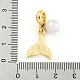 Rack Plating Alloy Pave Rhinestone Fishtail European Dangle Charms(FIND-B034-22G-01)-3