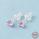 aretes con circonitas cúbicas y diamantes(STER-M105-01B-S)-1