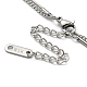 304 Stainless Steel Round Snake & Curb Chains Double Layer Necklaces(NJEW-K257-07P)-4